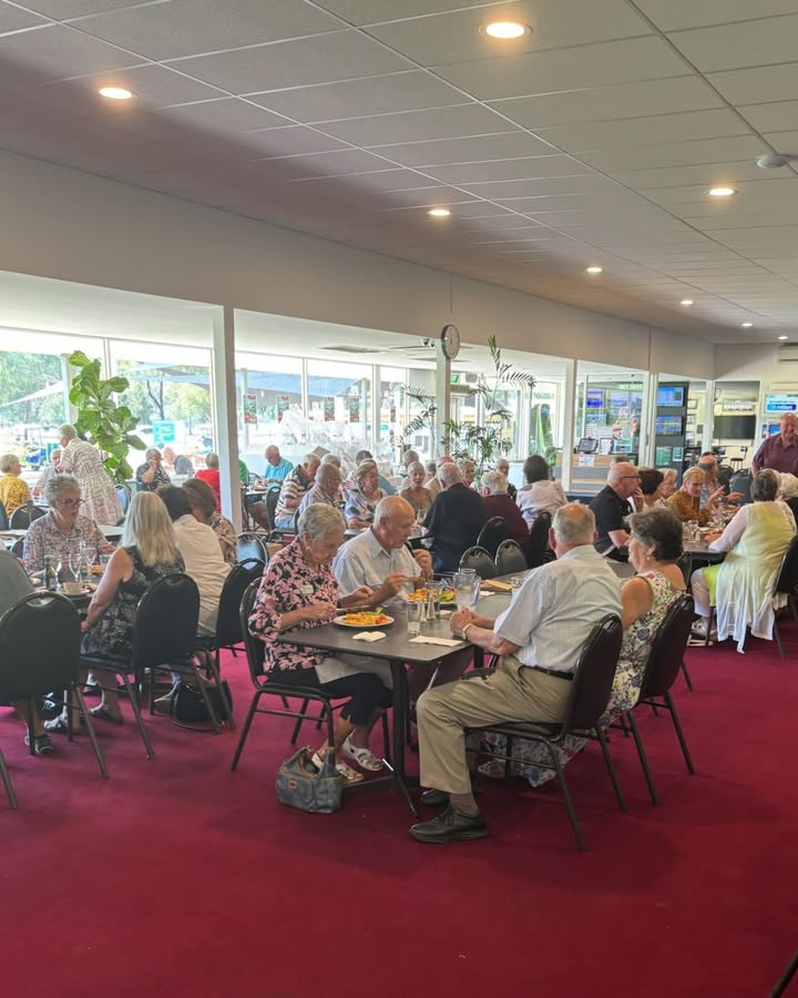 Featured image for “Busy day here at the club today! Lots of people enjoying a beautiful lunch”