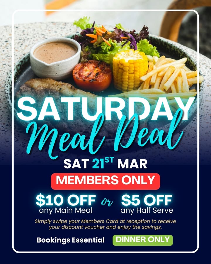 Featured image for “Members Meal Deal Saturday 21 March at Mooroopna Golf Club”