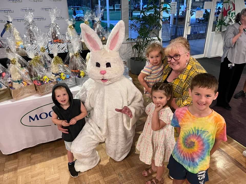 Featured image for “Easter Bunny Visits the Giant Easter Egg Raffle at Mooroopna Golf Club”